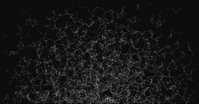 Network Mesh Random Procedural Art background illustration