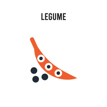 Legume Vector Icon On White Background. Red And Black Colored Legume Icon. Simple Element Illustration Sign Symbol EPS