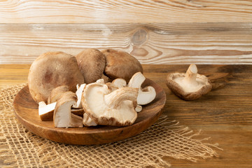 Fresh Shiitake Mushrooms, Raw Shitake, Healthy Organic Asian Fungi