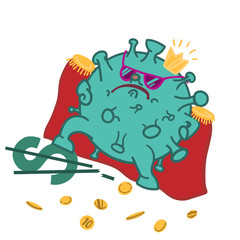 This virus imagines itself to be the winner of the Economy. Vector.