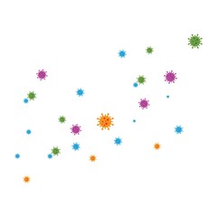 virus and bacteria icon vector illustration design