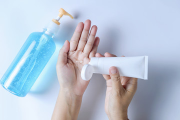 Hand sanitizer pump bottle, washing gel, alcohol gel