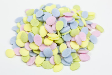 background of colorful easter egg sugar sprinkles