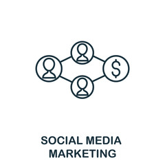 Social Media Marketing icon from seo collection. Simple line Social Media Marketing icon for templates, web design and infographics