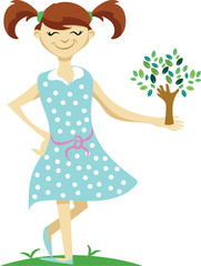 Girl and tree