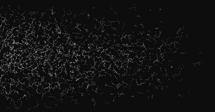 Network Mesh Random Procedural Art background illustration