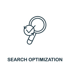 Search Optimization icon from seo collection. Simple line Search Optimization icon for templates, web design and infographics