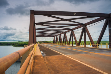 Old bridge with incredible architecture over the São José dos Dourados River