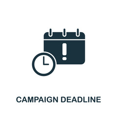 Campaign Deadline icon from seo collection. Simple line Campaign Deadline icon for templates, web design and infographics