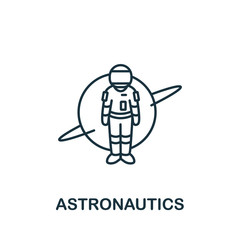 Astronautics icon from science collection. Simple line element Astronautics symbol for templates, web design and infographics