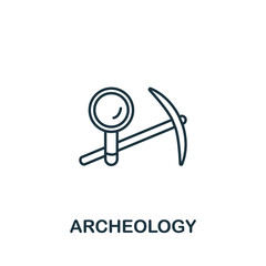 Archeology icon from science collection. Simple line element Archeology symbol for templates, web design and infographics