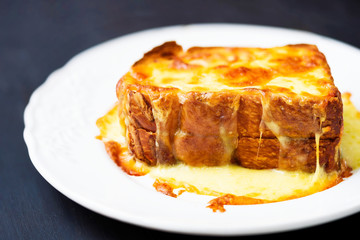 rustic american comfort food grilled cheese sandwich