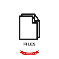 file icon in trendy flat style, document icon