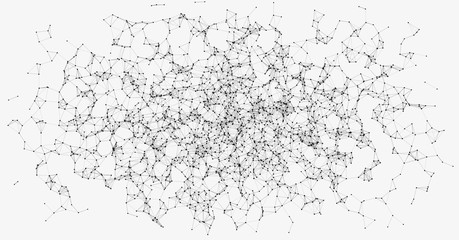 Network Mesh Random Procedural Art background illustration