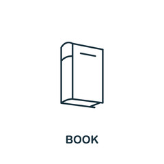 Book icon from office tools collection. Simple line Book icon for templates, web design and infographics
