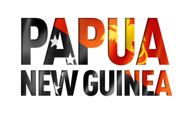 Papua New Guinea flag text font