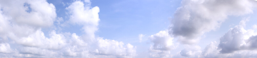 Panorama blue sky with clouds background 