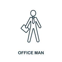 Office Man icon from office tools collection. Simple line Office Man icon for templates, web design and infographics