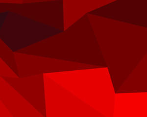 Red polygon wallpaper background mosaic color illustration