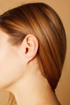 Picture of close up woman's ear