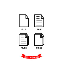 file icon in trendy flat style, document icon