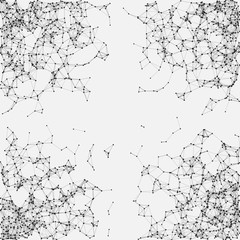 Network Mesh Random Procedural Art background illustration