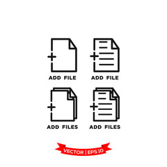 add file icon in trendy flat style, file icon