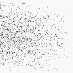 Network Mesh Random Procedural Art background illustration