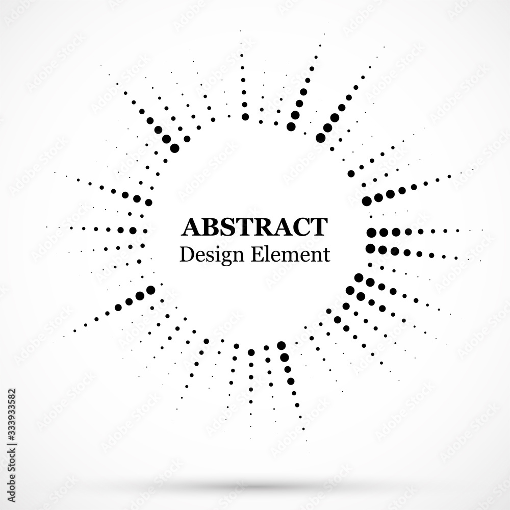Wall mural abstract dotted halftone modern pattern background.black decorative design halftone round circle ele