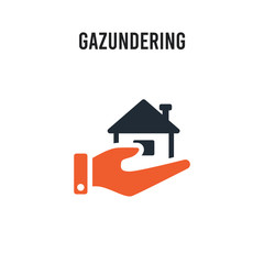 Gazundering vector icon on white background. Red and black colored Gazundering icon. Simple element illustration sign symbol EPS