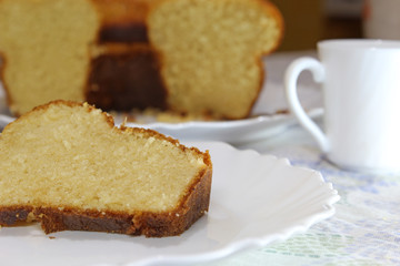 Delicious and tasty homemade vanilla cake
