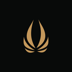 abstract cannabis logo design for your brand