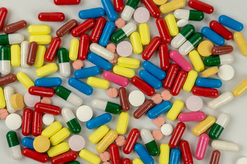 Lots of colorful pills