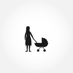 Mother with baby vector icon design element