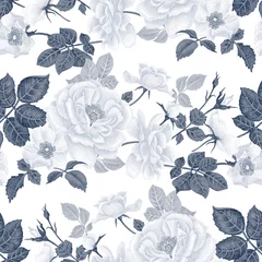 Nahtloses Blumenmuster mit Rosen. © marinavorona