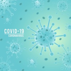 Naklejka premium Covid-19 coronavirus dangerous virus vector illustration.