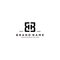 letter BB logo design vector - obrazy, fototapety, plakaty