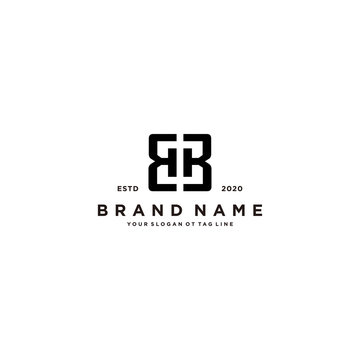 letter BB logo design vector