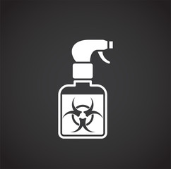 Quarantine related icon on background for graphic and web design. Creative illustration concept symbol for web or mobile app