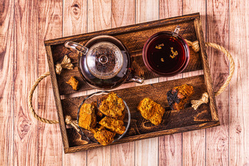 Chaga tea - a strong antioxidant, boosts immune system