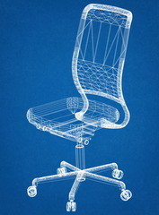 Office Chair - blueprint