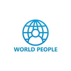 World People Logo Template Design