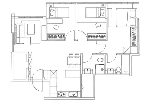 Apartment Plan blueprint