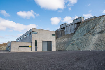 Fototapeta na wymiar Budarhals hydroelectric power plant in Iceland