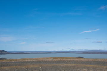 Fototapeta na wymiar Hrauneyjar reservoir in Iceland