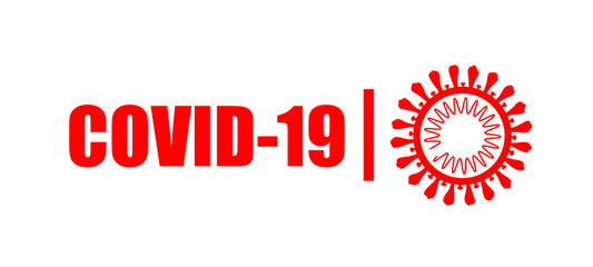 Coronavirus pandemic banner. Covid-19 virus icon. Vector illustration.