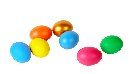 Bunch of colorful Easter eggs
