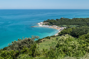 Aerial view of the beach of Portonovo