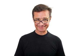 Portrait of a smiling Mature man with glasses