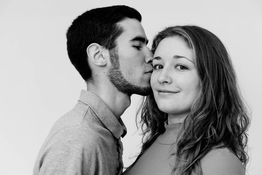 portrait of a young couple in love